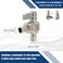 XFITTING 12 inch Pex Mini Shut Off Angle Ball Valve Full Port 14Turn Brass 1 Piece