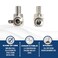 XFITTING 12 inch Pex Mini Shut Off Angle Ball Valve Full Port 14Turn Brass 1 Piece
