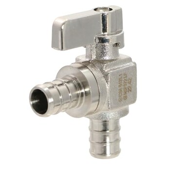XFITTING 12 inch Pex Mini Shut Off Angle Ball Valve Full Port 14Turn Brass 1 Piece