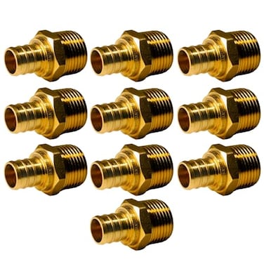 XFITTING 34 inch Pex x 34 inch Male NPT Adapter 244210X 10 Pieces
