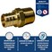 XFITTING 34 inch Pex x12 inch Male NPT Adapter 24455X 5 Pieces