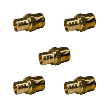XFITTING 34 inch Pex x12 inch Male NPT Adapter 24455X 5 Pieces