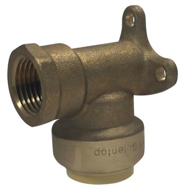 XFITTING Push Fit 34 Inch x 12 Inch Female NPT Elbow with Drop Ear 2 Pieces