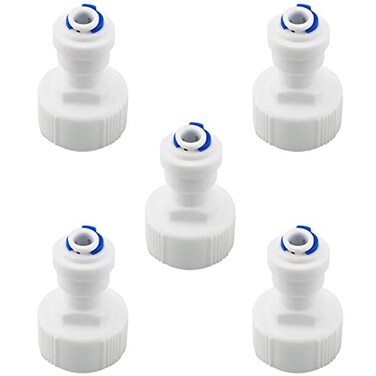 YHXiXi 5PCS 34 Female to 14 Quick Connect Push to Connect Plastic ro Fittings Hose Bib Quick Connect Adapter