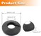 Yinpecly 1Pc Fit 34 inch Outer Diameter Flange Water Pipe Cover Decoration 20mm079 Black PP Plastic Pipe Cover Radiator SnapOn Escutcheon Collar for Kitchen Valve Sink Toilet Inflow Pipes