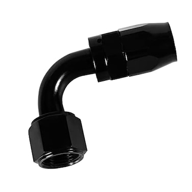 YIUIY 1PCS 8AN 90 Degree Swivel Hose End Fitting for Braided CPE Fuel Line Anodized Aluminum Alloy Black
