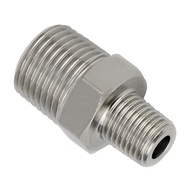 Yoebor Stainless Steel 304 Forged Pipe Fitting 1 NPT Male x 38 NPT Male Reducing Hex Nipple Straight Pipe Connector 3000psi 1 Pc