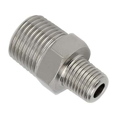Yoebor Stainless Steel 304 Hex Nipple Covert Metric Thread to NPT Thread M1415 Male x 14 NPT Male Pipe Fitting 1pc