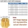 YOUHO 12 to 14 reducer Brass Threaded Pipe Fitting 12 NPT Male x 14 NPT Female Hex Bushing Adapter Pack of5