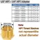 YOUHO 12 to 14 reducer Brass Threaded Pipe Fitting 12 NPT Male x 14 NPT Female Hex Bushing Adapter Pack of5