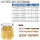 YOUHO 12 to 38 reducer Brass Threaded Pipe Fitting 12 NPT Male x 38 NPT Female Hex Bushing Adapter Pack of5