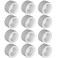 YSIL 12 Inch PVC Female End Cap Plug Threaded Water End Cap Connector PVC Pipe Fittings for Plumbing Water Line 12 Pack White