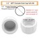YSIL 12 Inch PVC Female End Cap Plug Threaded Water End Cap Connector PVC Pipe Fittings for Plumbing Water Line 12 Pack White