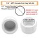 YSIL 12 Inch PVC Female End Cap Plug Threaded Water End Cap Connector PVC Pipe Fittings for Plumbing Water Line 12 Pack White