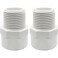 YSIL 2 NPT Male Thread x Slip Socket PVC Pipe Fitting Adapter Connector Union Coupling for 2 Inch SCH40 PVC Pipe White 2 Pack