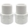 YSIL 2 NPT Male Thread x Slip Socket PVC Pipe Fitting Adapter Connector Union Coupling for 2 Inch SCH40 PVC Pipe White 2 Pack