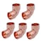 YTKavq 38 Copper Elbow90 Degree Copper Fitting Welding Joint for HVAC and Refrigeration with Rolled Tube Stop Sweat EndsPack of 5