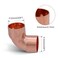 YTKavq 38 Copper Elbow90 Degree Copper Fitting Welding Joint for HVAC and Refrigeration with Rolled Tube Stop Sweat EndsPack of 5