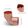 YTKavq 38 Copper Elbow90 Degree Copper Fitting Welding Joint for HVAC and Refrigeration with Rolled Tube Stop Sweat EndsPack of 5