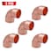 YTKavq 38 Copper Elbow90 Degree Copper Fitting Welding Joint for HVAC and Refrigeration with Rolled Tube Stop Sweat EndsPack of 5