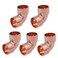 YTKavq 516 Copper Elbow90 Degree Copper Fitting Welding Joint for HVAC and Refrigeration with Rolled Tube Stop Sweat EndsPack of 5