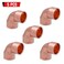 YTKavq 516 Copper Elbow90 Degree Copper Fitting Welding Joint for HVAC and Refrigeration with Rolled Tube Stop Sweat EndsPack of 5