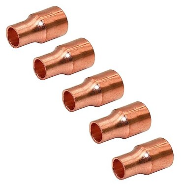 YTKavq 58 x 34 Inch Copper Reducer Coupling Copper Pipe Fittings for HVAC Units Refrigeration or Hydraulic Applications EtcPack of 5