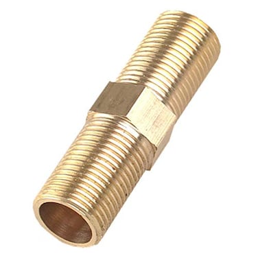 ZLYY Brass Pipe Fitting 12 x 12 G Male Thread Pipe Faucet Extension Adapter Kits 28 Long Hex Nipple 1Pack