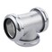 ZM Heavy Duty Brass 3Way Tee with Slip Joint Connection For Tubular Drain Application 112 Inch Length Chrome Plated