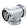 ZM Heavy Duty Brass 3Way Tee with Slip Joint Connection For Tubular Drain Application 112 Inch Length Chrome Plated