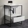 ZM Stainless Steel 114 Ptrap Pipe Adjustable Height Sink Waste Drain Kit Matte Black