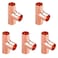 ZOWZEA 38 Copper TeeCopper ThreeWay Fitting Welding Joint Sweat Solder Connection for Residential and Commercial Plumbing HVAC Air Conditioning Systems 5 Pack