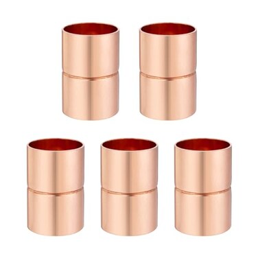 ZOWZEA Straight Coupling Copper Fittings 34 Inch Copper Pipe Welding Joint Connector Adapter For HVAC Air Conditioning