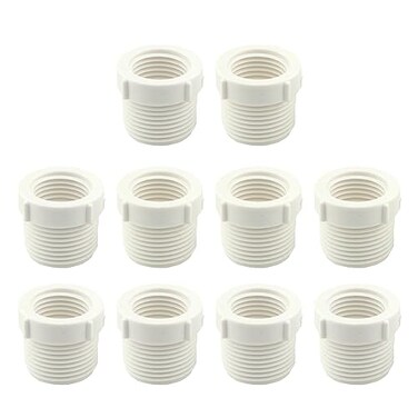ZZHXSM 10pcs 34 Male Thread to 12 Female Thread Reducer Bushing for PVC Pipe Fittings