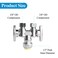 WiseWater 12 Push Fit x Dual 38 OD Compression Straight Stop Valve 14 Turn Double Handles Shut Off Valve with Disconnect Clip Chrome Plated Brass Copper PEX CPVC PERT Pipes 1 Pack