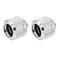 greenDracaena Dracaenaio 2 Pack G14 Thread to 16mm Outer Diameter Hard Tubing Compression Fitting with high Body Design for Computer Water Cooling System Silver