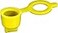 Clipsandfasteners 50 Grease Fitting Caps Yellow Polyethylene