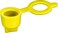 Clipsandfasteners 50 Grease Fitting Caps Yellow Polyethylene