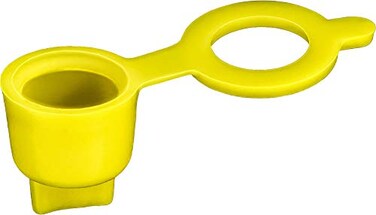 Clipsandfasteners 50 Grease Fitting Caps Yellow Polyethylene