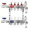 AB 4 Loop PEXRadiant Manifold 12 Inch Compatible Outlets Up to 13 GPM Flow Valve for Hydronic Radiant Floor Heating12 Connectors Included