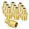 TAISHER 10PCS Brass Pipe Fitting Reducer Adapter Hex Nipple 12Inch Male Pipe x 38Inch Male Pipe