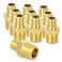 TAISHER 10PCS Brass Pipe Fitting Reducer Adapter Hex Nipple 12Inch Male Pipe x 38Inch Male Pipe