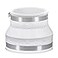 Fernco 4 x 3 Reducing Flexible Pipe Coupling 105643W DWV PVCABS to Cast IronSteelCopperLead Watertight Repair Connector White Stainless Clamps