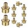Lidertik 10 Pack Pex Fittings 12 inch Female Adapter 12 Pex F1807 x 12 NPT Female Threaded Adapter Brass