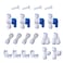 JBTOZIUY 14 OD Quick Connect Push in to Connect for Water Reverse Osmosis System Water Tube Fitting Ball Valve T I L Y end cap 20Pack