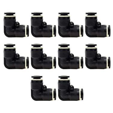 beduan Beduan Push to Connect Fitting Elbow 14 Tube OD x 14 Tube OD Pneumatic 90 Degree Elbow Adapter Push Lock Fitting Pack of 10