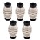 DERPIPE Bulkhead Union Push to Connect Tube Fitting 38 In Tube OD Stainless Steel Double Threaded 5 Packs