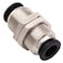 DERPIPE Bulkhead Union Push to Connect Tube Fitting 38 In Tube OD Stainless Steel Double Threaded 5 Packs
