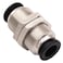 DERPIPE Bulkhead Union Push to Connect Tube Fitting 38 In Tube OD Stainless Steel Double Threaded 5 Packs