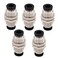 DERPIPE Bulkhead Union Push to Connect Tube Fitting 38 In Tube OD Stainless Steel Double Threaded 5 Packs